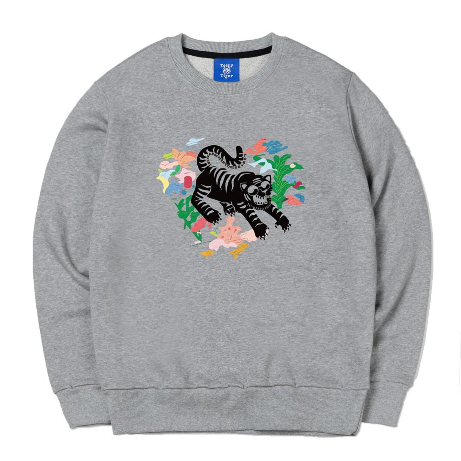 검은 호랑이 청동거울 맨투맨 그레이Black tiger sweatshirt (Gray)