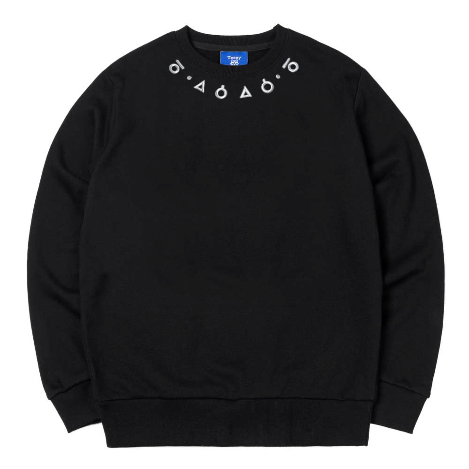 훈민정음 오버핏 맨투맨 블랙 Ancient Korean Embroidery Over-Fit sweatshirt (Black)